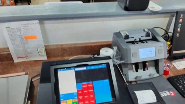 The new POS station at La Moreliana Meat Market